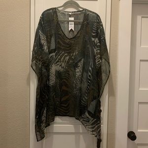 NWT Embellished Cruise Club Sheer Coverup